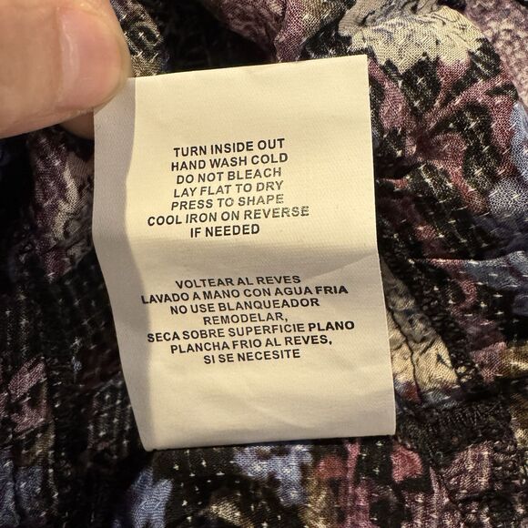 Coco Jaimeson Women’s Boho Floral Print Ruffle Blouse V-Neck Tiered Peplum - Picture 10 of 10